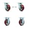 Service Caster 5 Inch Poly on Aluminum Caster Set with Roller Bearings 2 Swivel Lock 2 Rigid SCC-30CS520-PAR-BSL-2-R-2 - alternate 1